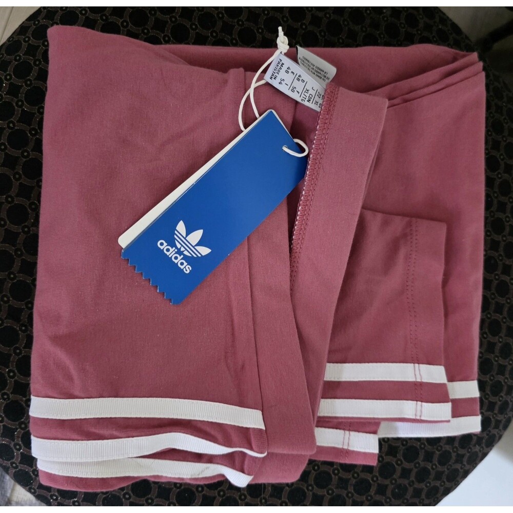 HtF New ADIDAS Women's PINK 3-Stripe FullLength Training LEGGINGS Pant Sz XL NwT